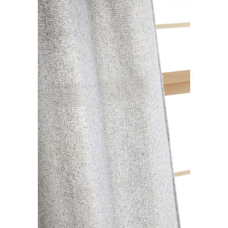 Voilage ajustable + 8 anneaux pince 140 x 270 cm Polyester effet chambray "Dua" Le fil d'Ariane