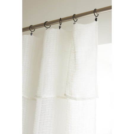 Voilage ajustable + 8 anneaux pince 140 x 270 cm Polyester effet maille "Freya" Le fil d'Ariane
