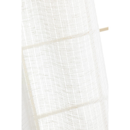 Lot de 2 voilages ajustables + 8 anneaux pince 140 x 270 cm effet maille "Freya" Le fil d'Ariane