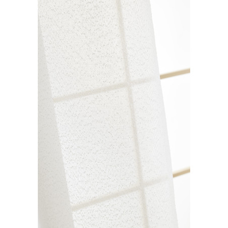 Lot de 2 voilages ajustables + 8 anneaux pince 140 x 270 cm effet bouclette "Elda" Le fil d'Ariane