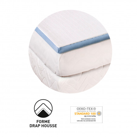 Surmatelas Lestra Fjord à mémoire de forme 80 x 200 cm Lestra