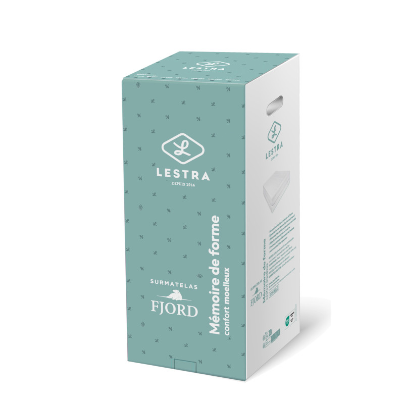 Surmatelas Lestra Fjord à mémoire de forme 90 x 200 cm Lestra