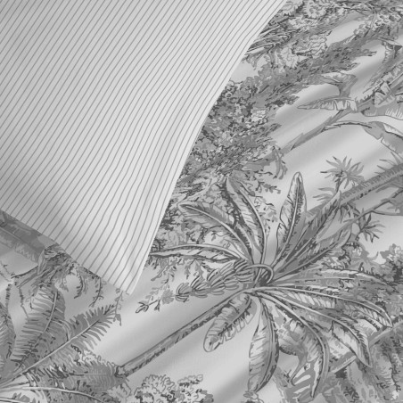 Pack complet housse de couette réversible "Vanessa" 6 pièces pour lit 160 x 200 Adama Perle