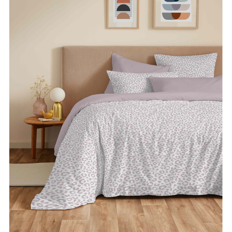 Pack complet housse de couette réversible "Vanessa" 6 pièces pour lit 180 x 200 "King Size" Diana Blush