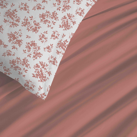 Pack complet housse de couette réversible "Vanessa" 6 pièces pour lit 160 x 200 Eloise Abricot