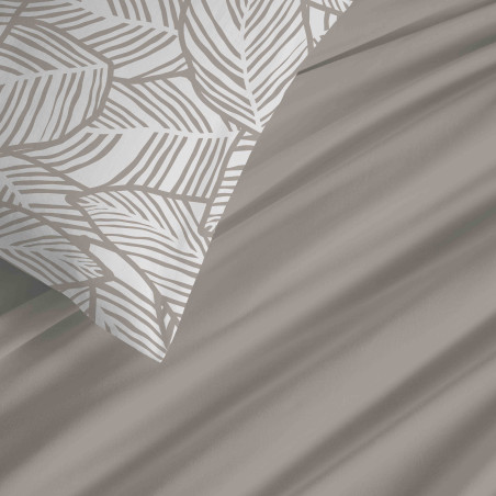 Pack complet housse de couette réversible "Vanessa" 4 pièces pour lit 90 x 190 Fira Naturel
