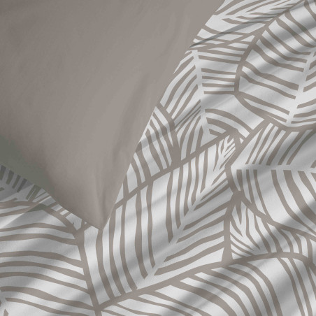 Pack complet housse de couette réversible "Vanessa" 4 pièces pour lit 90 x 190 Fira Naturel