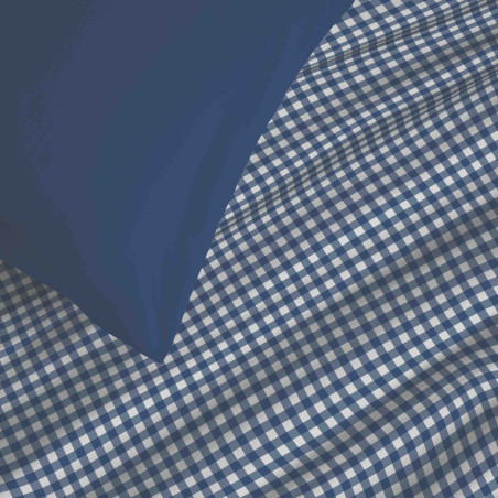 Pack complet housse de couette réversible "Vanessa" 6 pièces pour lit 160 x 200 Gabrielle Marine