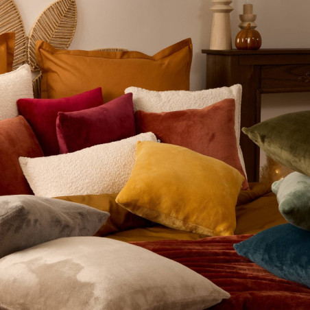 Coussin déhoussable en Flanelle 38 x 38 cm "Ollis"