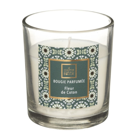 Bougie parfumée "Neda'" 110 g pot verre bois  Atmosphera.