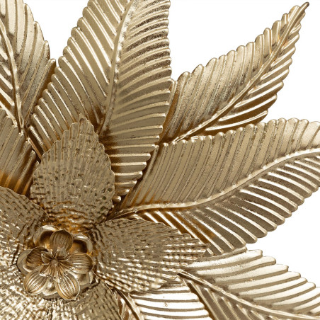 Déco murale fleur Amandine 67 x 67 cm métal doré Atmosphera