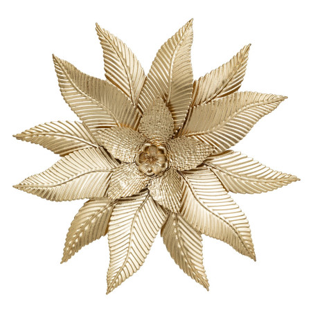Déco murale fleur Amandine 67 x 67 cm métal doré Atmosphera