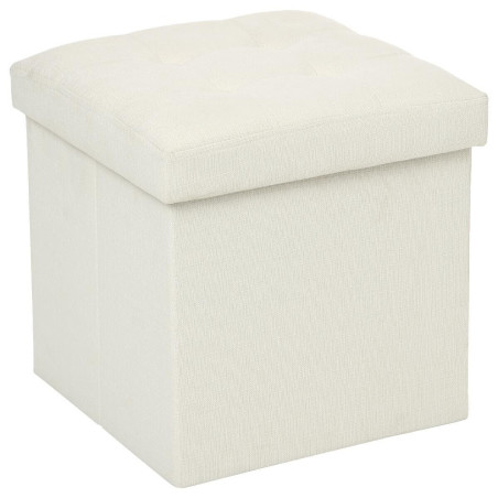 Pouf coffre pliable capitonne "Lysandre" Atmosphera
