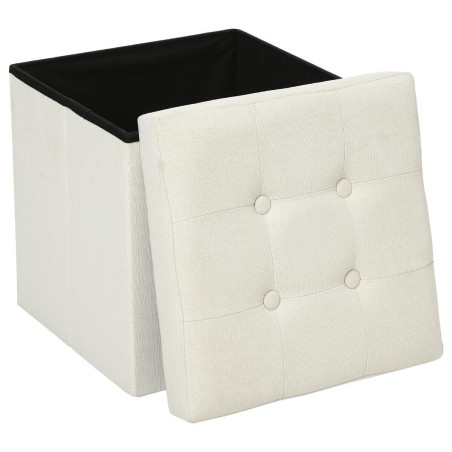 Pouf coffre pliable capitonne "Lysandre" Atmosphera