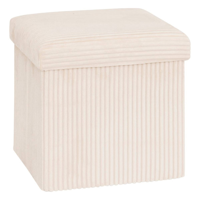Pouf coffre pliable "Arum" velours côtelé Atmosphera