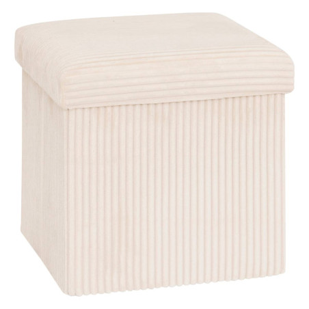 Pouf coffre pliable "Arum" velours côtelé Atmosphera