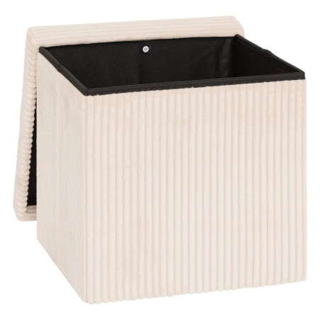 Pouf coffre pliable "Arum" velours côtelé Atmosphera