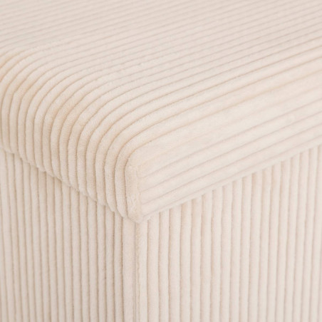 Pouf coffre pliable "Arum" velours côtelé Atmosphera