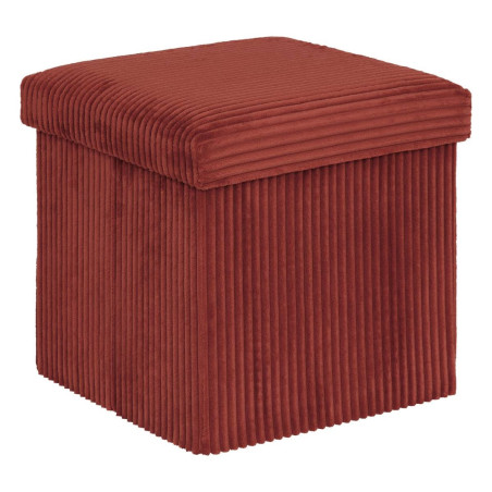 Pouf coffre pliable "Arum" velours côtelé Atmosphera
