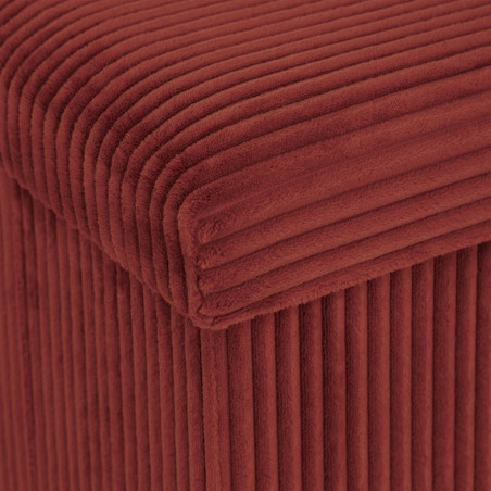 Pouf coffre pliable "Arum" velours côtelé Atmosphera