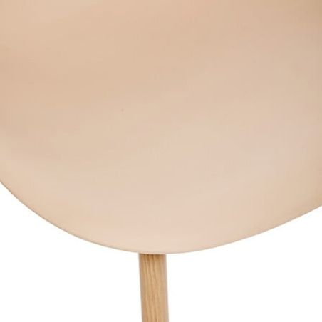 Chaise style scandinave "Ava" pieds métal imitation chêne Atmosphera