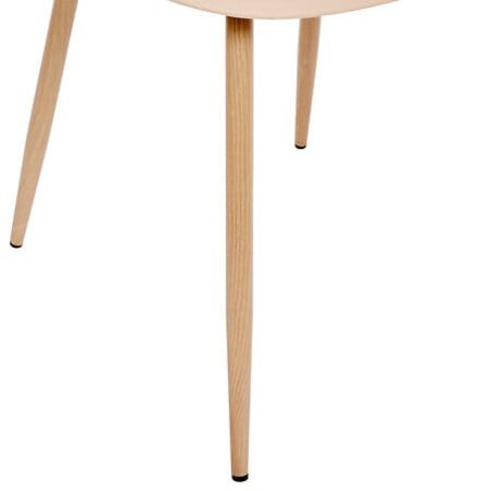 Chaise style scandinave "Ava" pieds métal imitation chêne Atmosphera