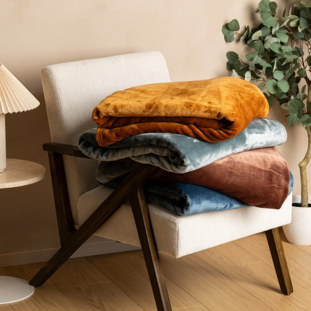 Couverture "Cuddly" 180 x 230 cm flanelle 550 g Atmosphera