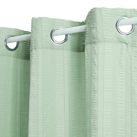 Voilage "Noa" motif rayures plissées tamisant 140 x 240 cm Atmosphera