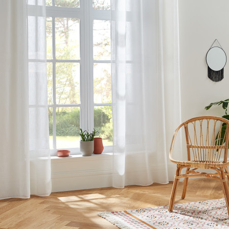 Lot de 2 voilages tissé sablé "Sab" 140 x 240 cm Atmosphera