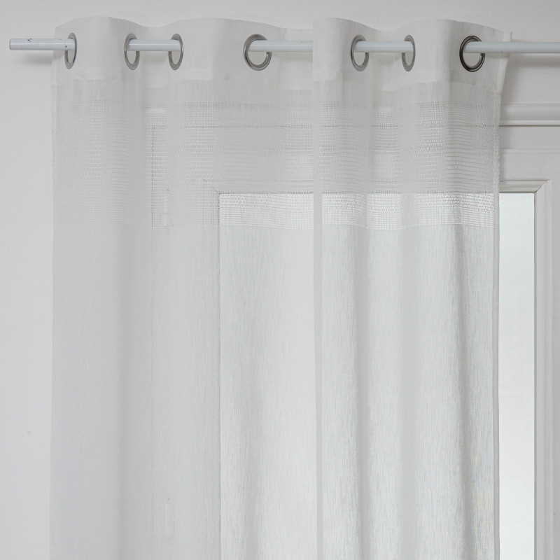 Lot de 2 voilages tissé sablé "Sab" 140 x 240 cm Atmosphera