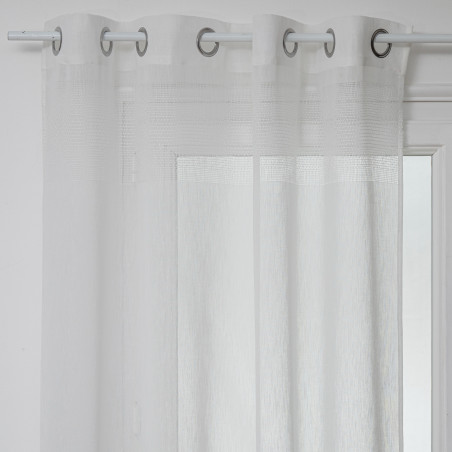 Lot de 2 voilages tissé sablé "Sab" 140 x 240 cm Atmosphera