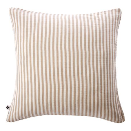Taie d'oreiller réversible "Romie Ficelle" toutes dimensions Gaze de Coton tissée teinte l'Effet Papillon