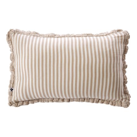 Coussin déhoussable réversible "Romie Ficelle" toutes dimensions Gaze de Coton tissé teint l'Effet Papillon