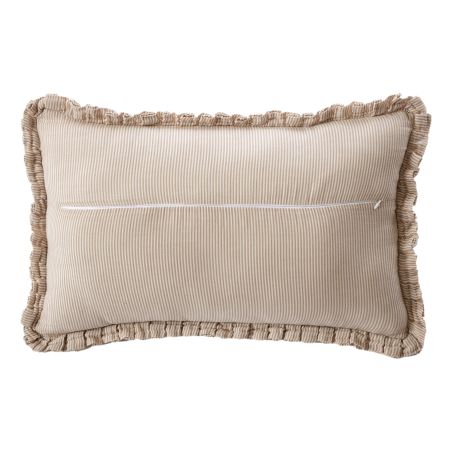 Coussin déhoussable réversible "Romie Ficelle" toutes dimensions Gaze de Coton tissé teint l'Effet Papillon