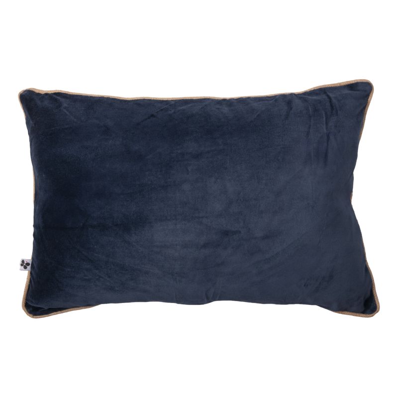 Coussin déhoussable finition galon 40 x 60 cm "César" Velours de Coton l'Effet Papillon