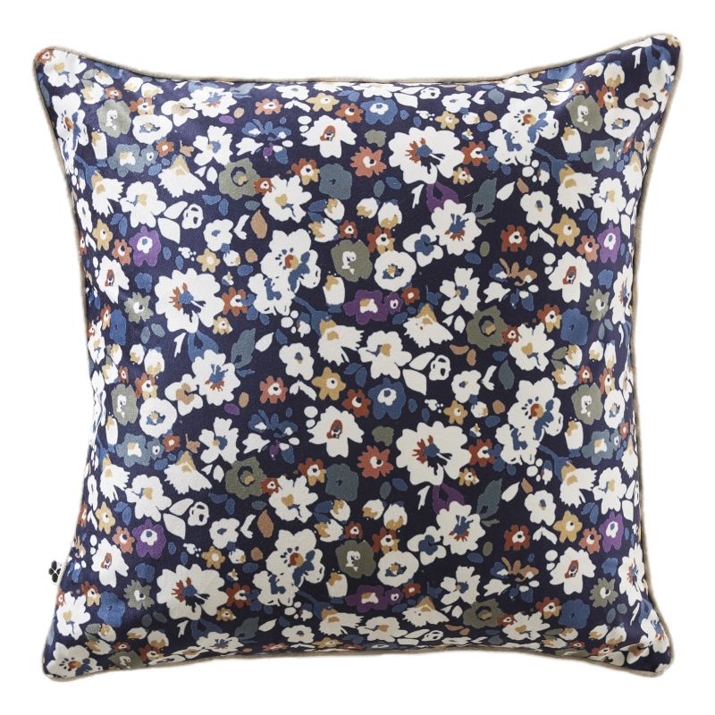 Coussin déhoussable 50 x 50 cm "Coline" Velours imprimé l'Effet Papillon