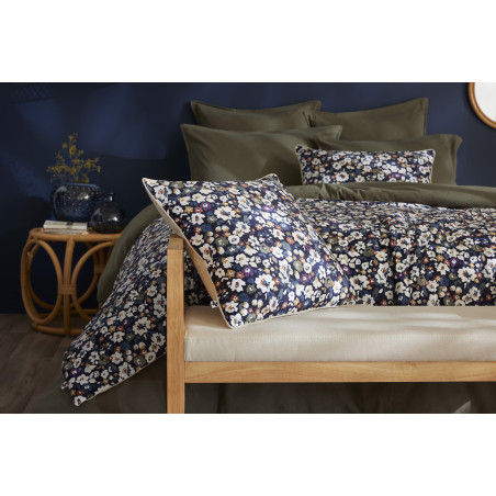 Coussin déhoussable 50 x 50 cm "Coline" Velours imprimé l'Effet Papillon