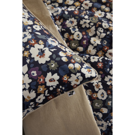 Coussin déhoussable 50 x 50 cm "Coline" Velours imprimé l'Effet Papillon