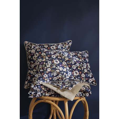 Coussin déhoussable 40 x 60 cm "Coline" Velours imprimé l'Effet Papillon