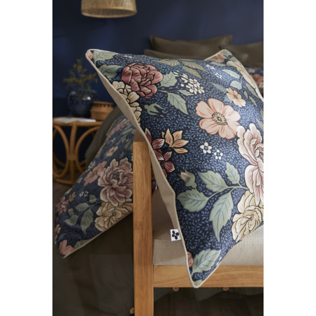 Coussin déhoussable 50 x 50 cm "Augustine" Velours imprimé l'Effet Papillon