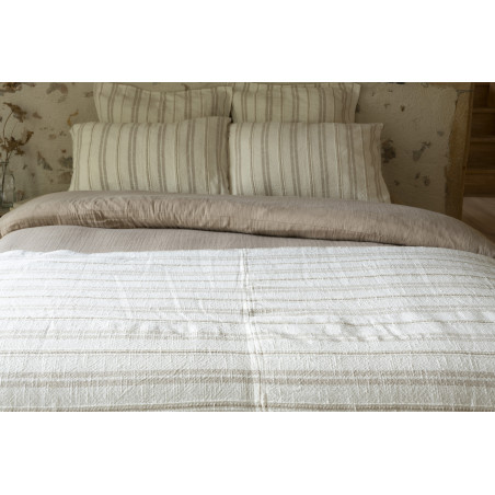 Bout de lit 90 x 220 cm "Tom" Coton texturé l'Effet papillon