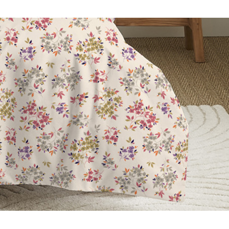 Parure de couette 3 Pièces réversible 260 x 240 cm King Size "Tanya Multicolore" Coton Pur