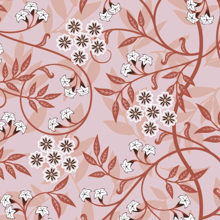 Parure de couette 4 pièces réversible 260 x 240 cm "Liberty Rose" pour lit 160 x 200 cm Coton Pur