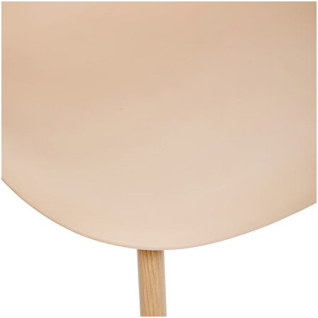 Lot de 2 chaises style scandinave "Ava" pieds métal imitation chêne Atmosphera