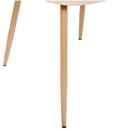 Lot de 2 chaises style scandinave "Ava" pieds métal imitation chêne Atmosphera