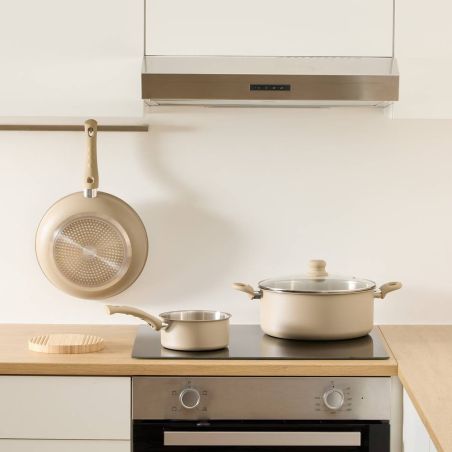 Faitout et son couvercle inox et aluminium "Solstice " diamètre 28 cm