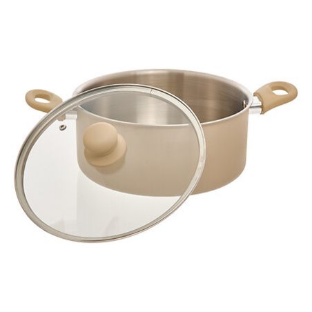 Faitout et son couvercle inox et aluminium "Solstice " diamètre 28 cm