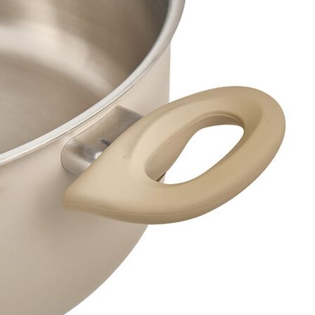 Faitout et son couvercle inox et aluminium "Solstice " diamètre 28 cm