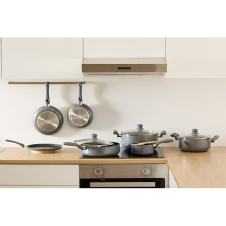 Faitout induction et son couvercle "Néo" aluminium diamètre 24 cm