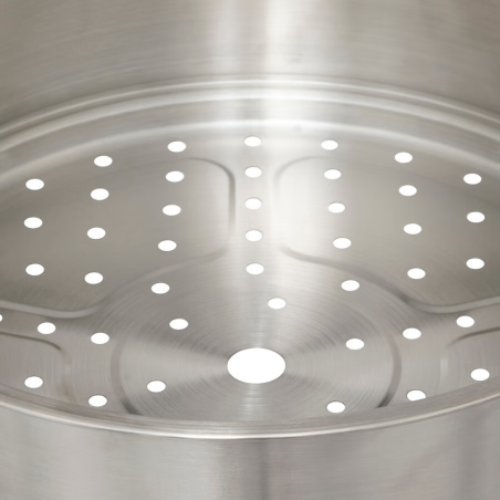 Cocotte avec panier et ustensile 24 cm fonte d'aluminium 4.5 litres Gris